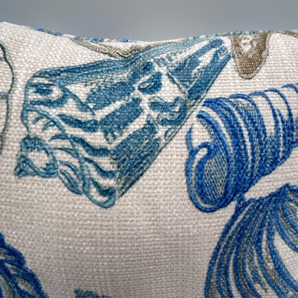 Decorative Pillow Seashell Print 11"x8" Coastal Neutral Accent‎ Beach Nautical - Picture 5 of 11